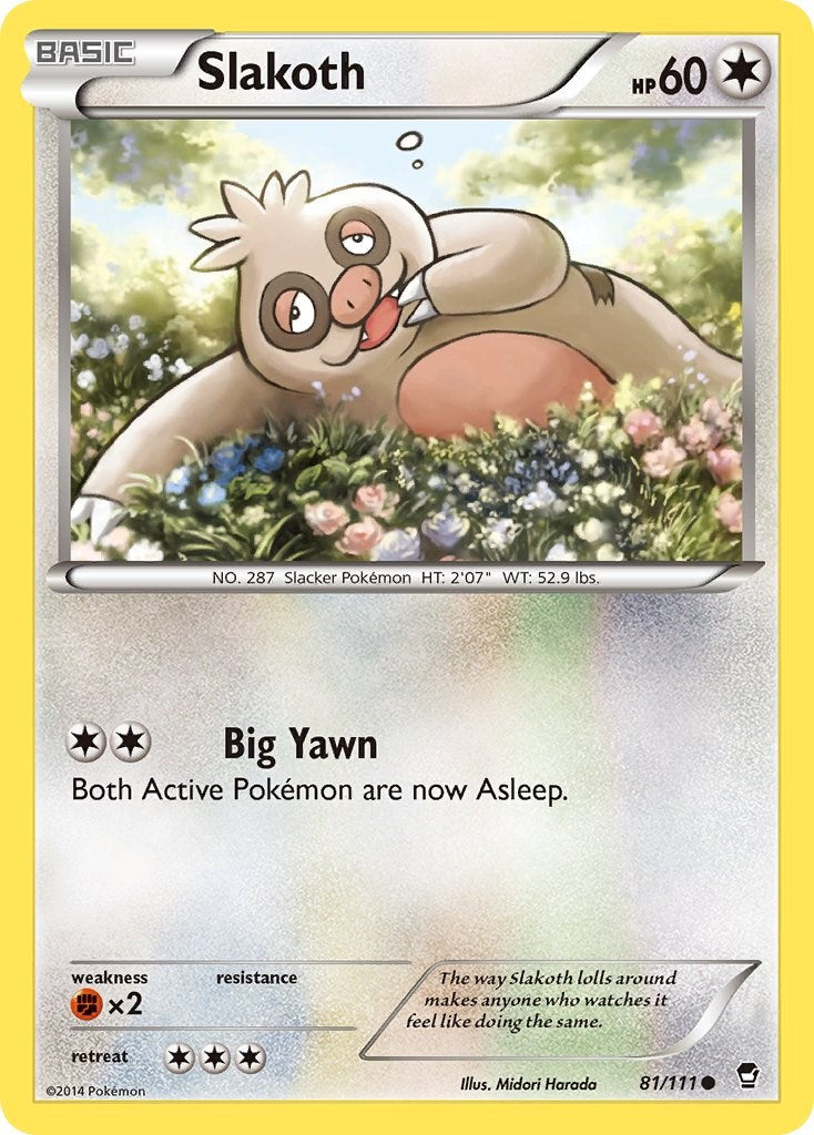Slakoth (81/111) [XY: Furious Fists] | Dumpster Cat Games