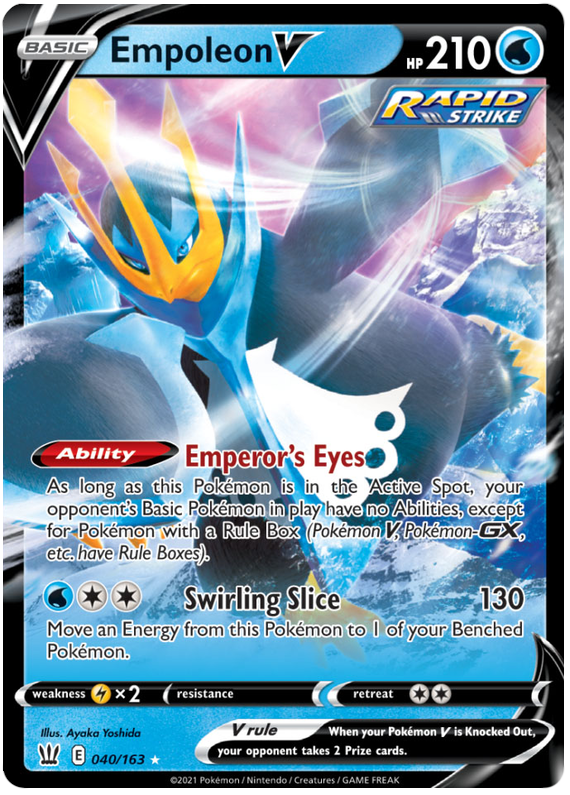 Empoleon V (040/163) [Sword & Shield: Battle Styles] | Dumpster Cat Games