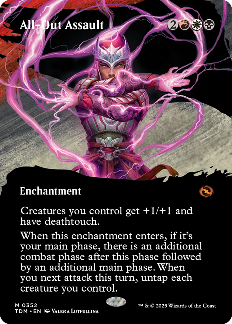 All-Out Assault (Borderless) [Tarkir: Dragonstorm] | Dumpster Cat Games