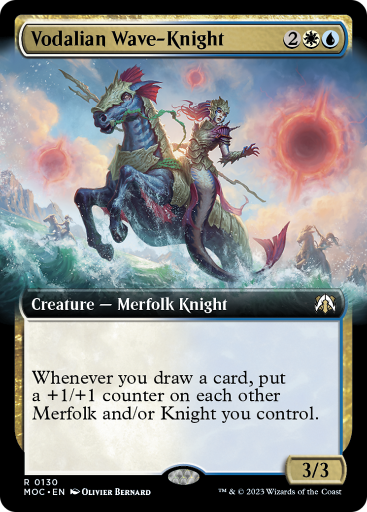Vodalian Wave-Knight (Extended Art) [March of the Machine Commander] | Dumpster Cat Games