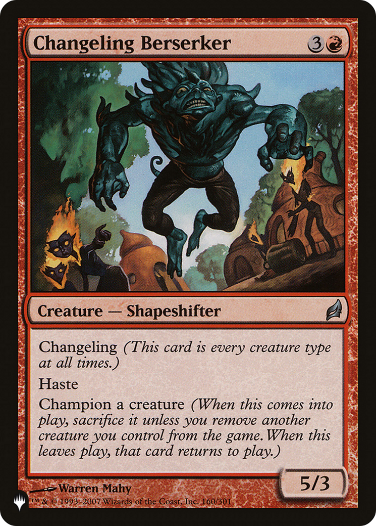 Changeling Berserker [The List] | Dumpster Cat Games