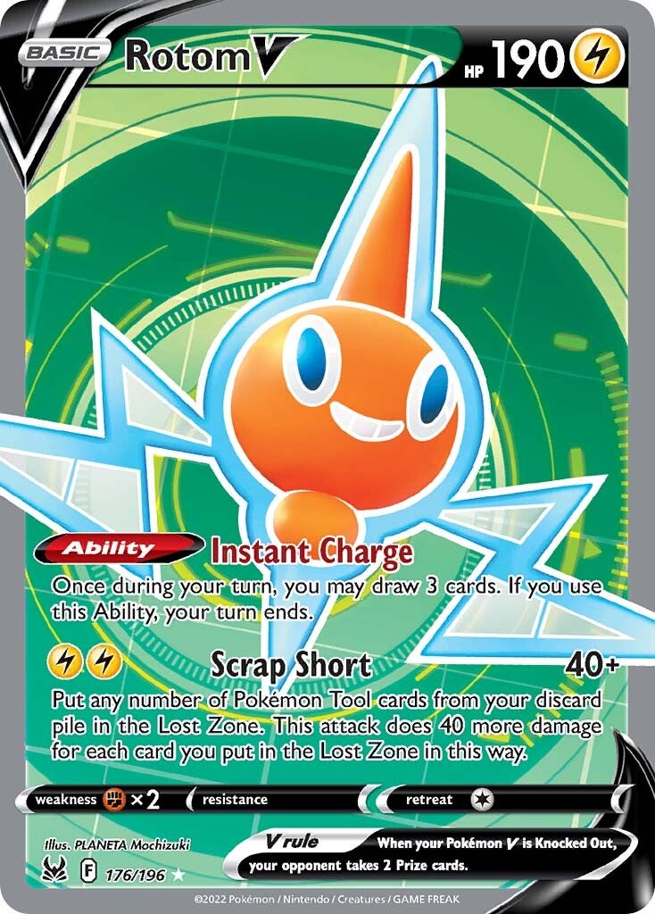 Rotom V (176/196) [Sword & Shield: Lost Origin] | Dumpster Cat Games
