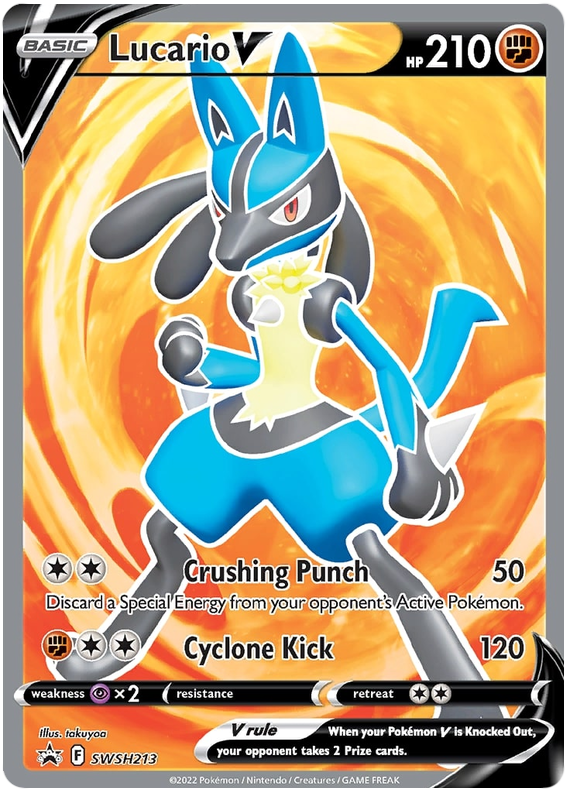 Lucario V (SWSH213) [Sword & Shield: Black Star Promos] | Dumpster Cat Games