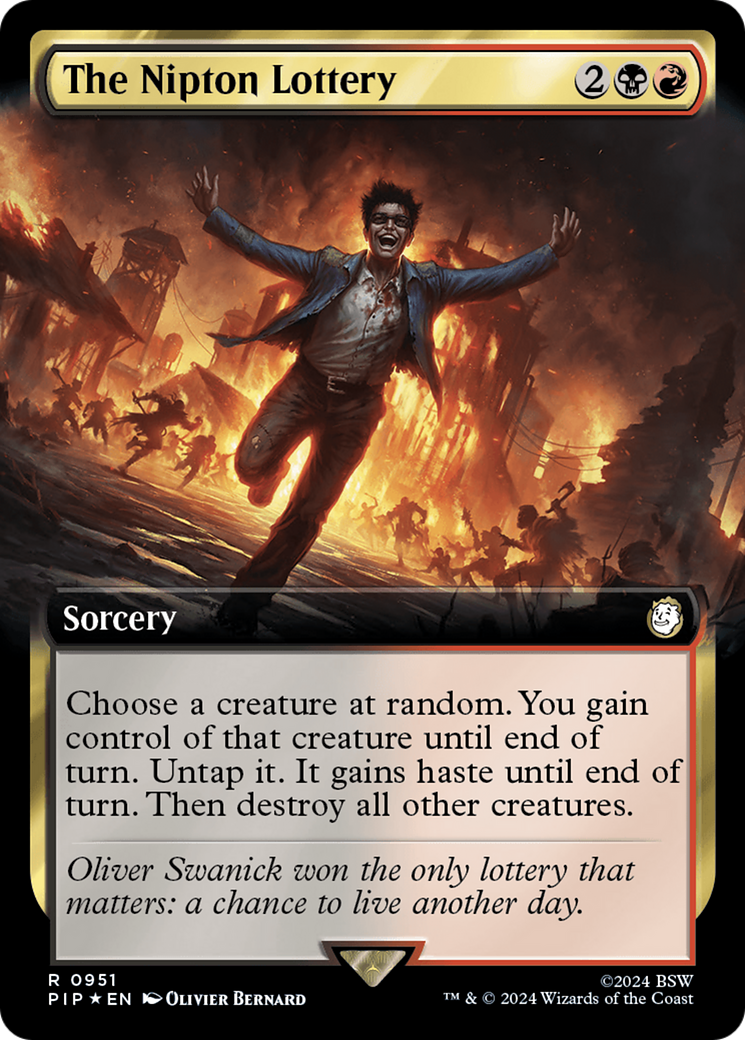 The Nipton Lottery (Extended Art) (Surge Foil) [Fallout] | Dumpster Cat Games