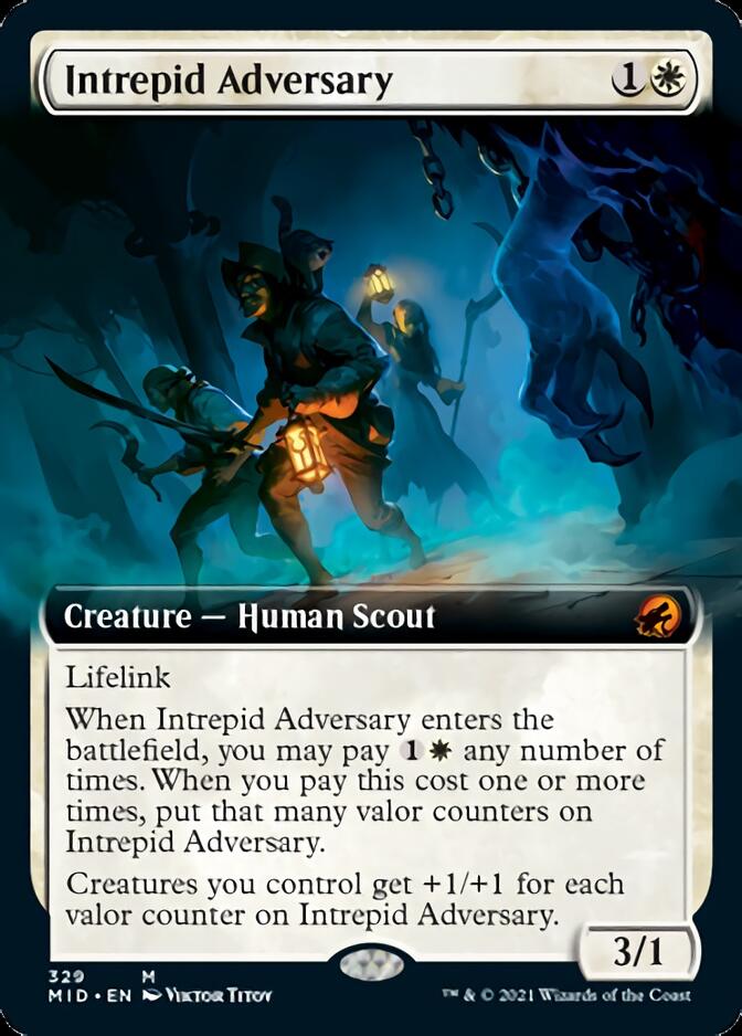 Intrepid Adversary (Extended Art) [Innistrad: Midnight Hunt] | Dumpster Cat Games
