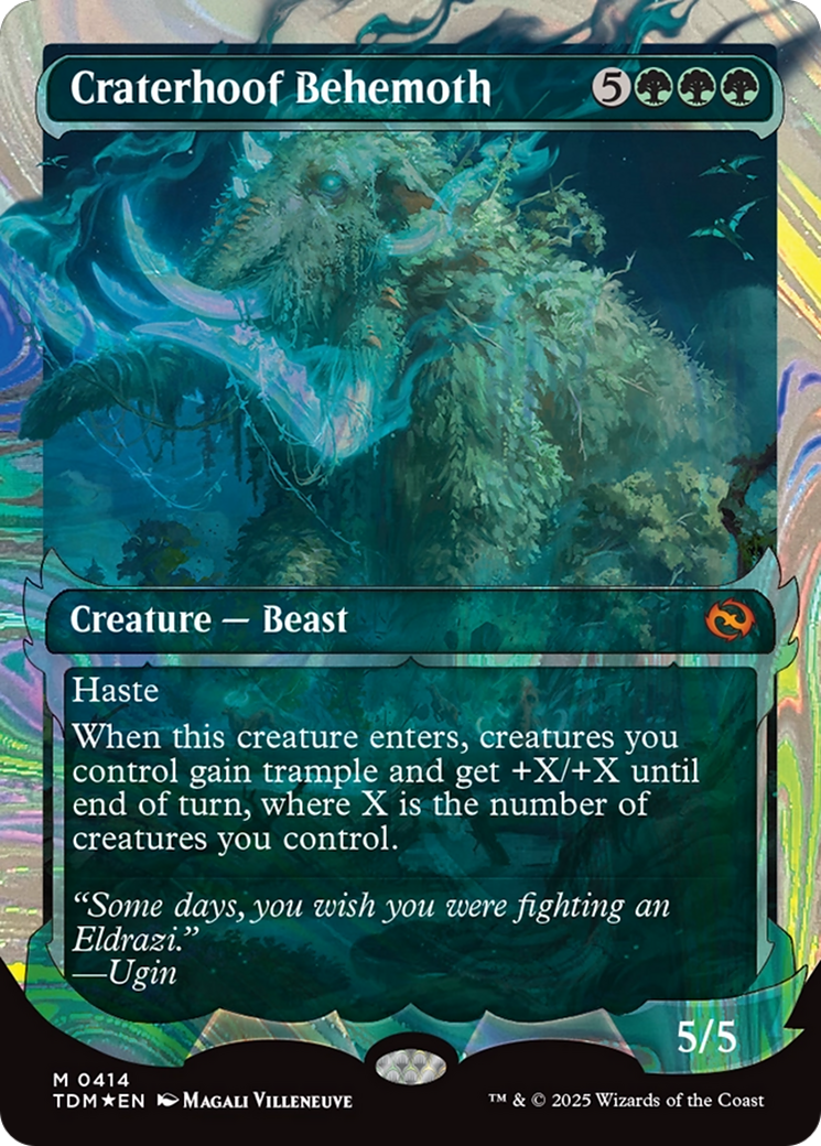 Craterhoof Behemoth (Showcase) (Halo Foil) [Tarkir: Dragonstorm] | Dumpster Cat Games