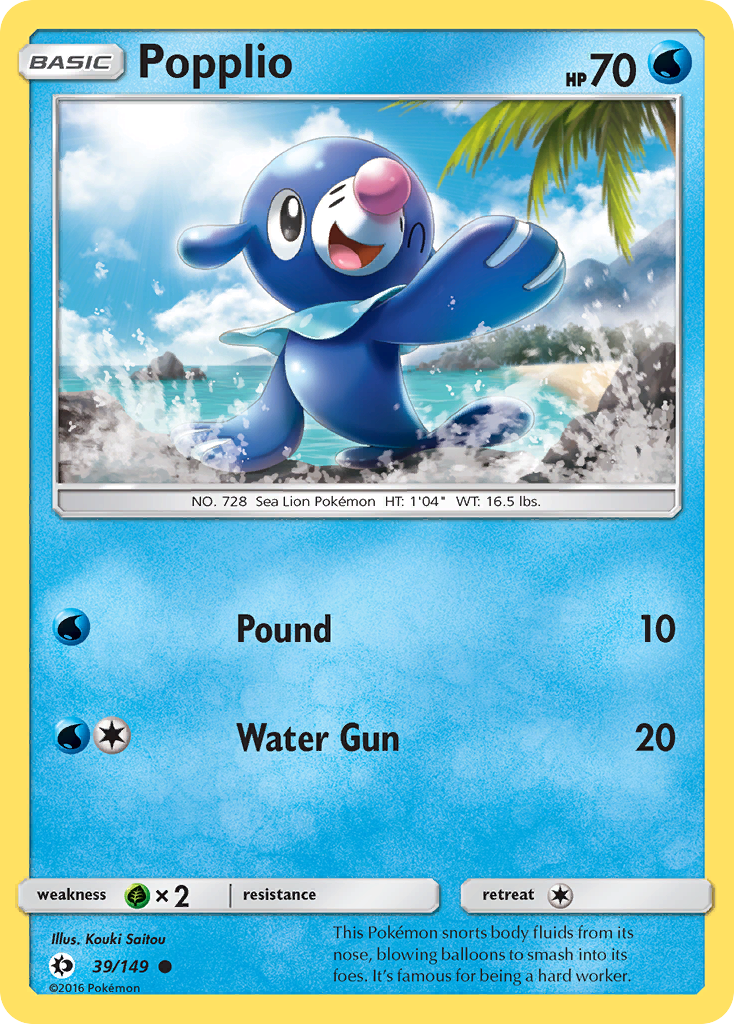 Popplio (39/149) [Sun & Moon: Base Set] | Dumpster Cat Games