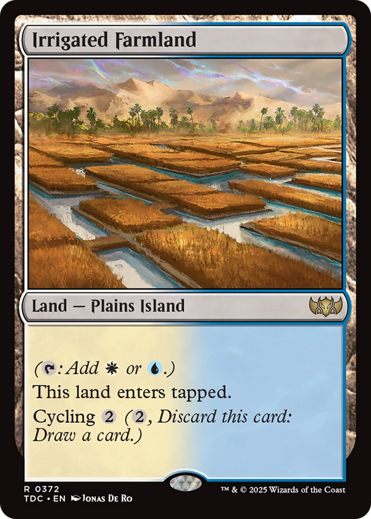 Irrigated Farmland [Tarkir: Dragonstorm Commander] | Dumpster Cat Games