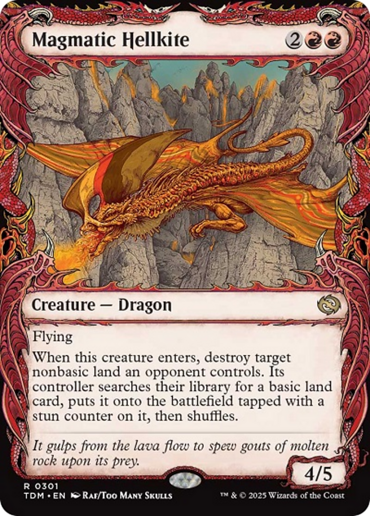 Magmatic Hellkite (Showcase) [Tarkir: Dragonstorm] | Dumpster Cat Games