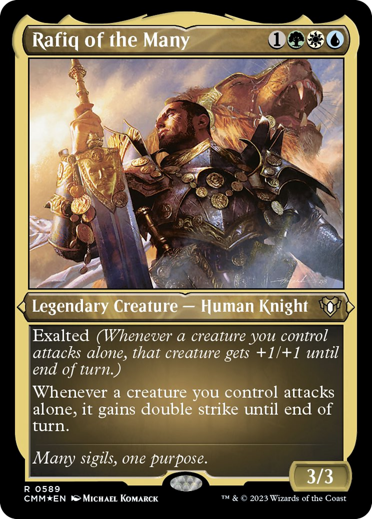 Rafiq of the Many (Foil Etched) [Commander Masters] | Dumpster Cat Games