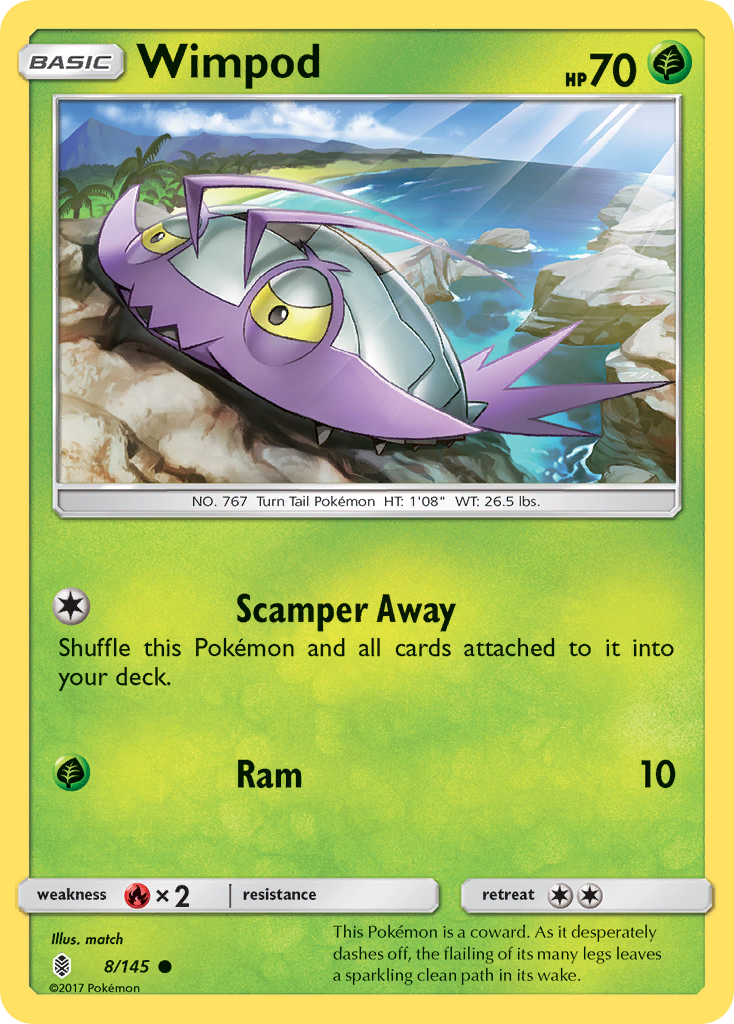 Wimpod (8/145) [Sun & Moon: Guardians Rising] | Dumpster Cat Games