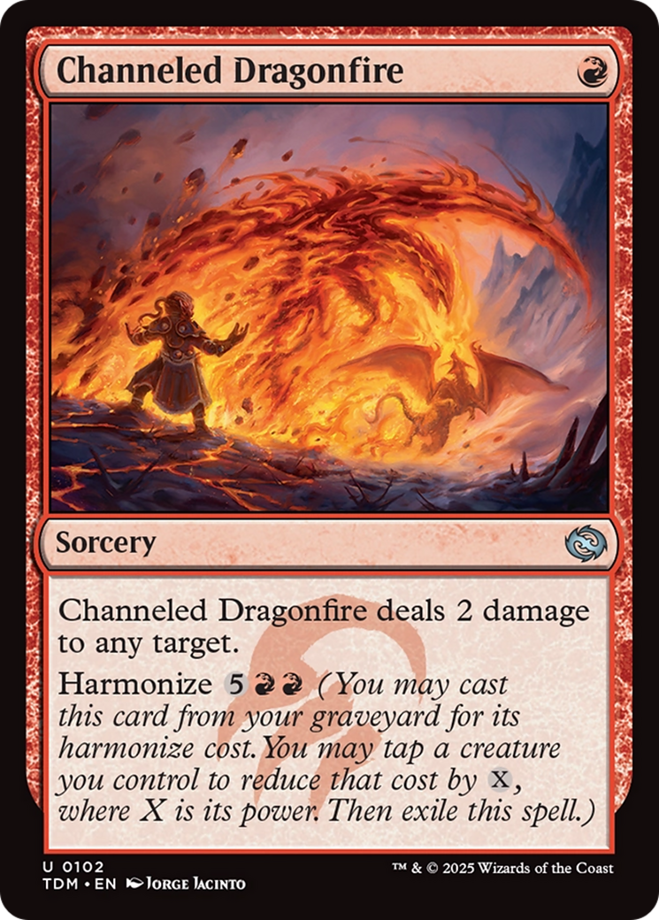 Channeled Dragonfire [Tarkir: Dragonstorm] | Dumpster Cat Games
