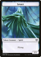 Human Warrior // Spirit Double-Sided Token [Kaldheim Tokens] | Dumpster Cat Games