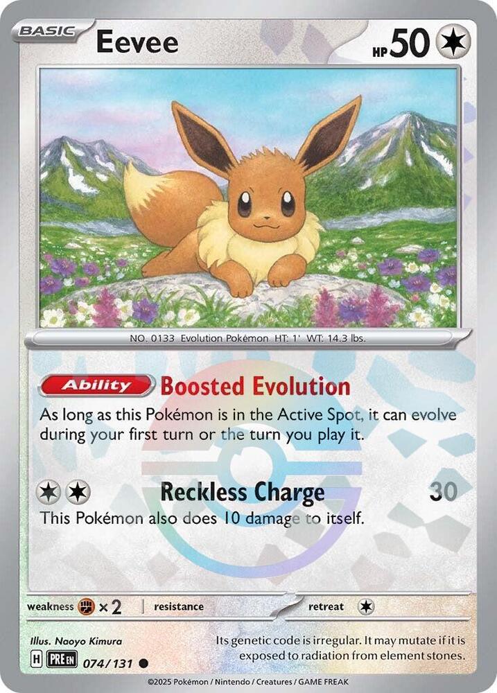 Eevee (074/131) (Poke Ball Pattern) [Scarlet & Violet: Prismatic Evolutions] | Dumpster Cat Games
