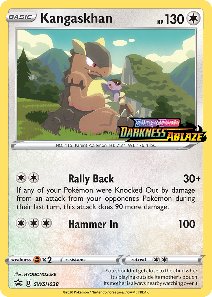 Kangaskhan (SWSH038) (Prerelease Promo) [Sword & Shield: Black Star Promos] | Dumpster Cat Games
