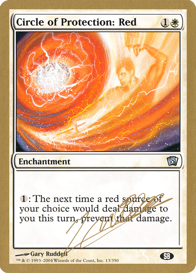 Circle of Protection: Red (Julien Nuijten) (SB) [World Championship Decks 2004] | Dumpster Cat Games