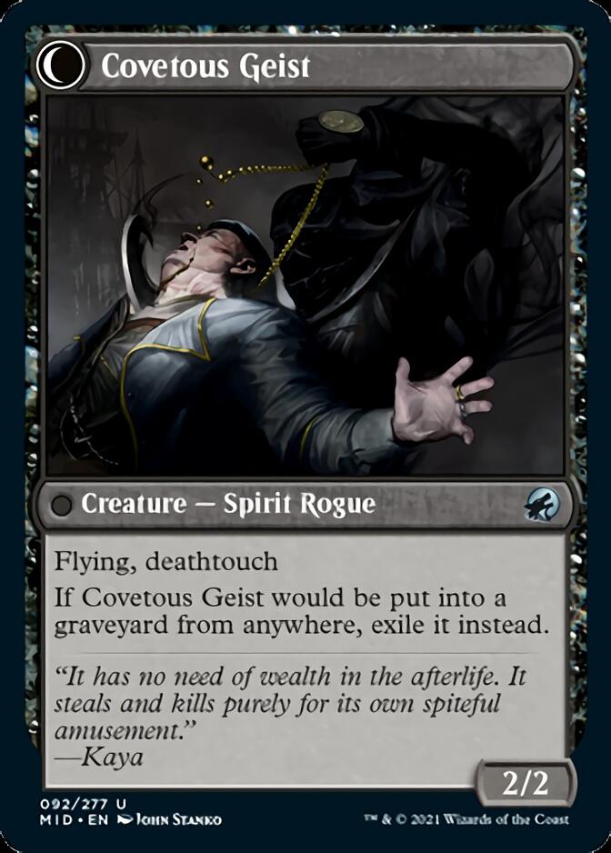 Covert Cutpurse // Covetous Geist [Innistrad: Midnight Hunt] | Dumpster Cat Games