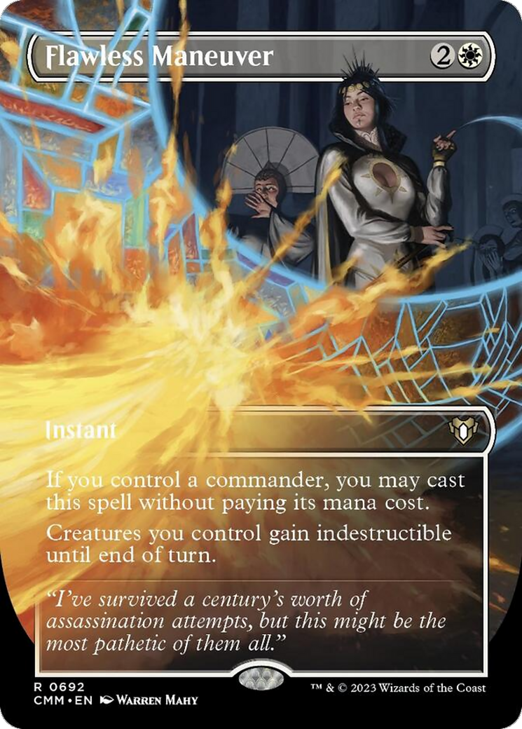 Flawless Maneuver (Borderless Alternate Art) [Commander Masters] | Dumpster Cat Games