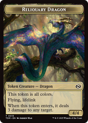 Reliquary Dragon // Dragon (0011) Double-Sided Token [Tarkir: Dragonstorm Tokens] | Dumpster Cat Games