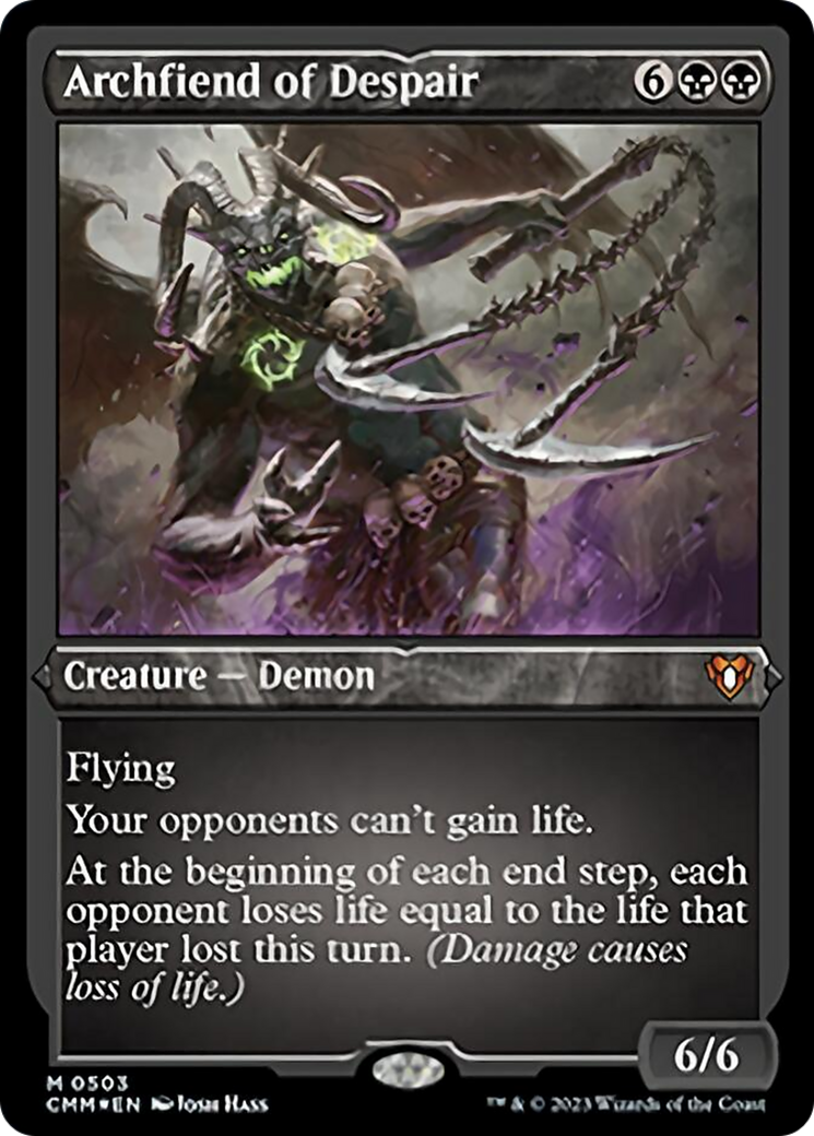 Archfiend of Despair (Foil Etched) [Commander Masters] | Dumpster Cat Games
