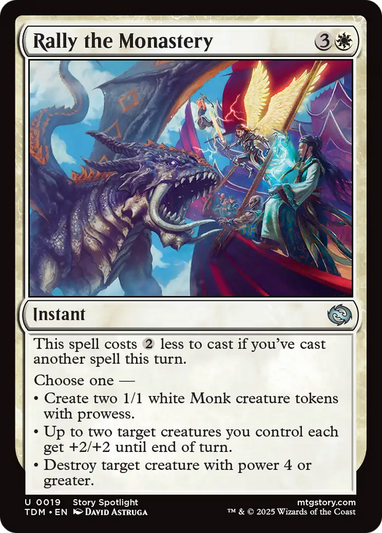 Rally the Monastery [Tarkir: Dragonstorm] | Dumpster Cat Games