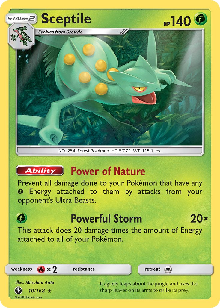 Sceptile (10/168) (Theme Deck Exclusive) [Sun & Moon: Celestial Storm] | Dumpster Cat Games