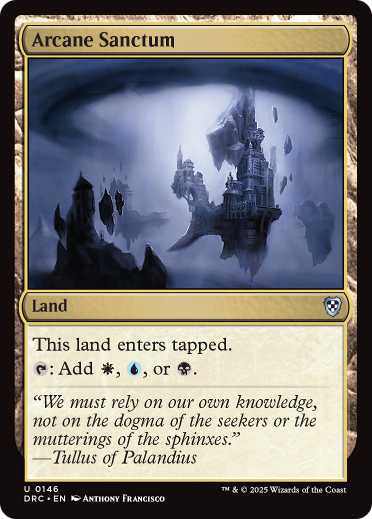 Arcane Sanctum [Aetherdrift Commander] | Dumpster Cat Games