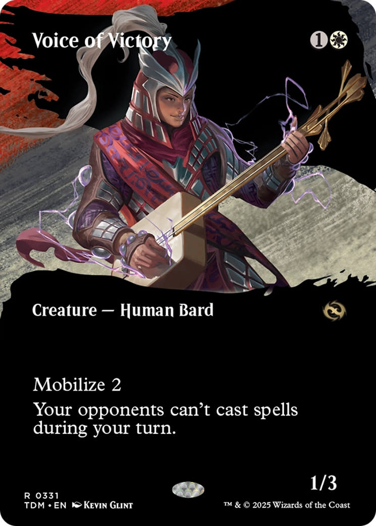 Voice of Victory (Borderless) [Tarkir: Dragonstorm] | Dumpster Cat Games