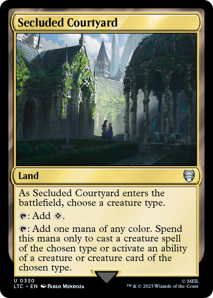 Secluded Courtyard [The Lord of the Rings: Tales of Middle-Earth Commander] | Dumpster Cat Games