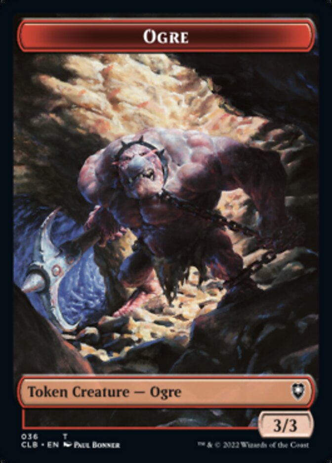 Boar // Ogre Double-Sided Token [Commander Legends: Battle for Baldur's Gate Tokens] | Dumpster Cat Games
