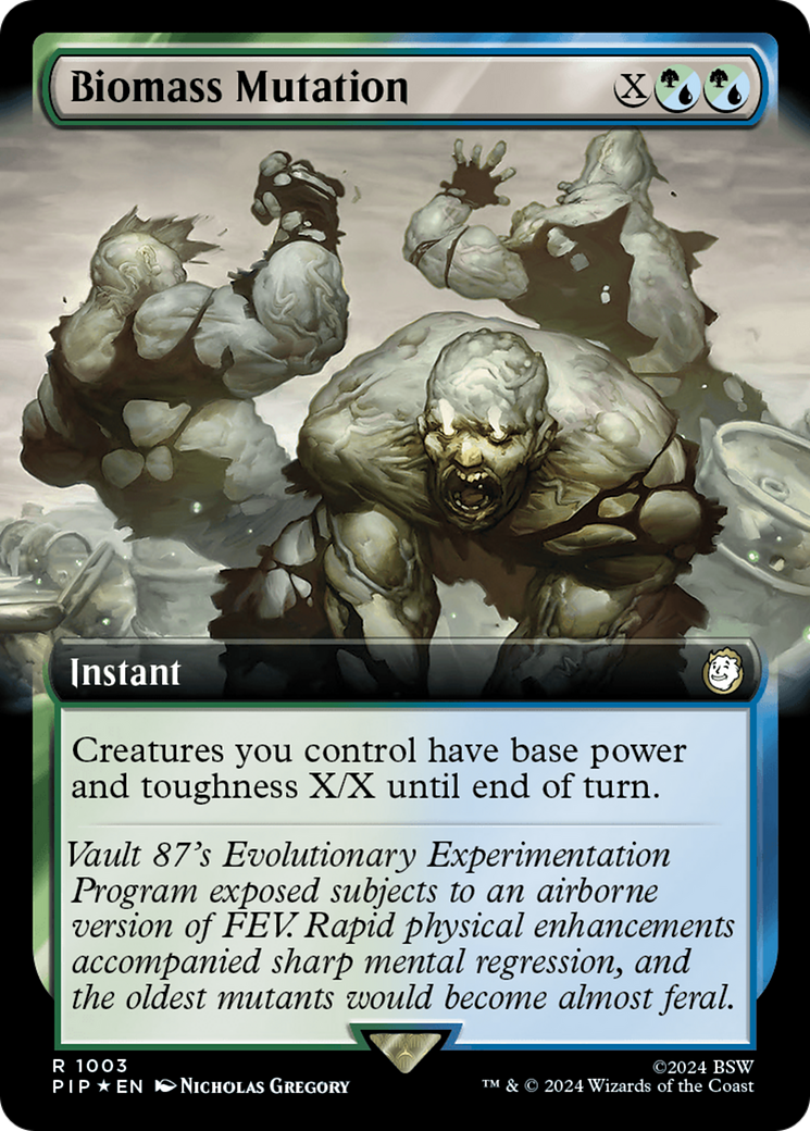 Biomass Mutation (Extended Art) (Surge Foil) [Fallout] | Dumpster Cat Games
