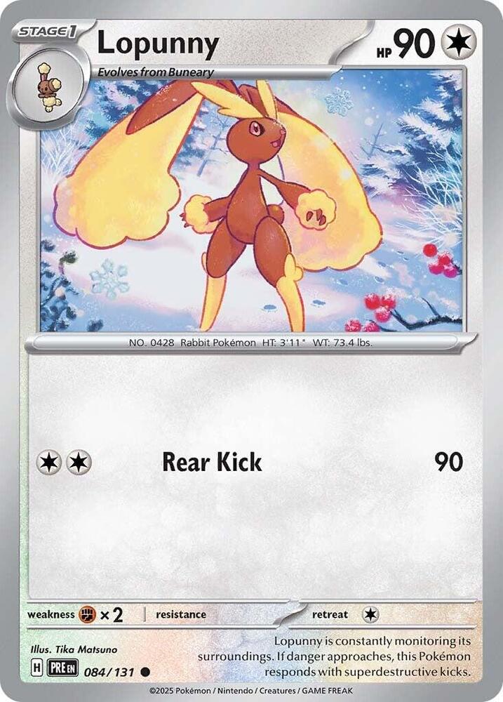 Lopunny (084/131) [Scarlet & Violet: Prismatic Evolutions] | Dumpster Cat Games