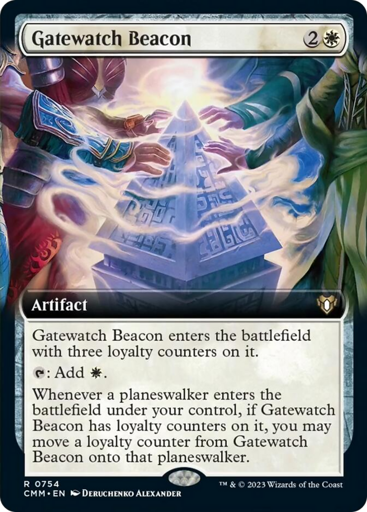 Gatewatch Beacon (Extended Art) [Commander Masters] | Dumpster Cat Games