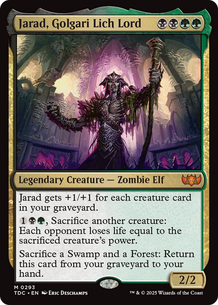 Jarad, Golgari Lich Lord [Tarkir: Dragonstorm Commander] | Dumpster Cat Games