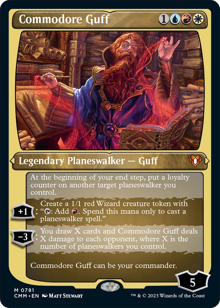 Commodore Guff (Display Commander) (Foil Etched) [Commander Masters] | Dumpster Cat Games