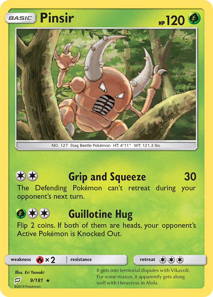 Pinsir (9/181) [Sun & Moon: Team Up] | Dumpster Cat Games