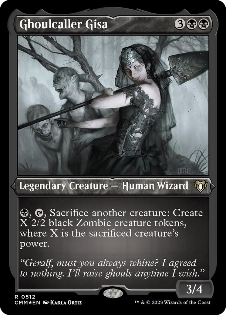 Ghoulcaller Gisa (Foil Etched) [Commander Masters] | Dumpster Cat Games