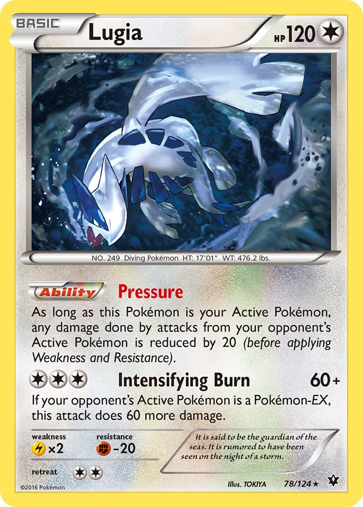 Lugia (78/124) (Theme Deck Exclusive) [XY: Fates Collide] | Dumpster Cat Games