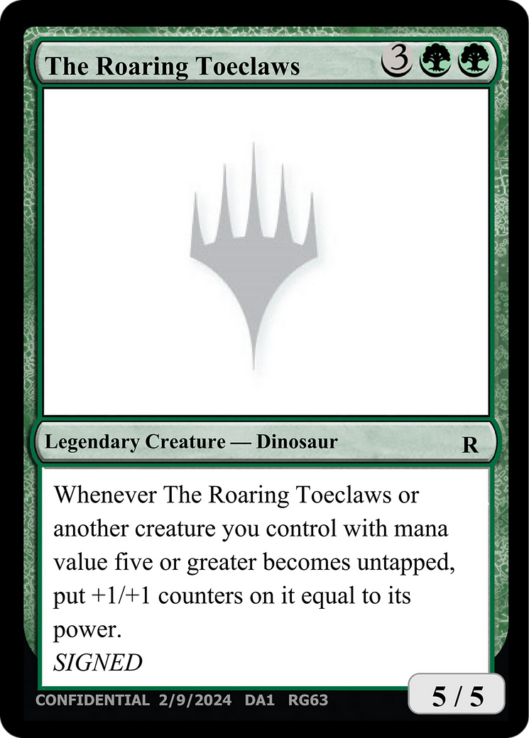 The Roaring Toeclaws [Unknown Event] | Dumpster Cat Games