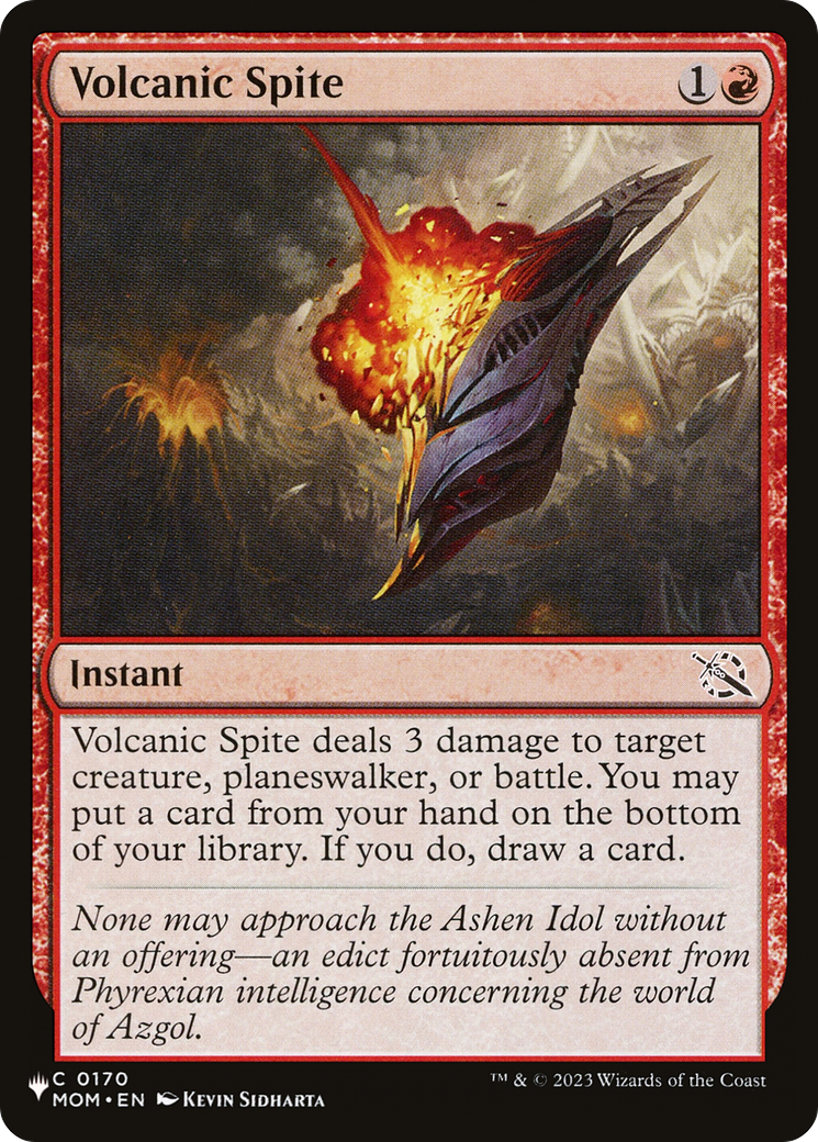 Volcanic Spite [The List] | Dumpster Cat Games