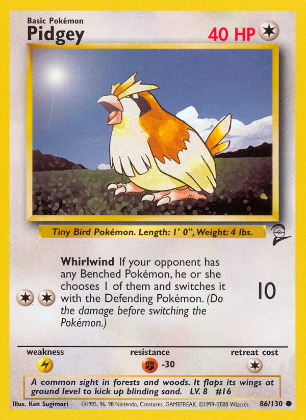 Pidgey (86/130) [Base Set 2] | Dumpster Cat Games