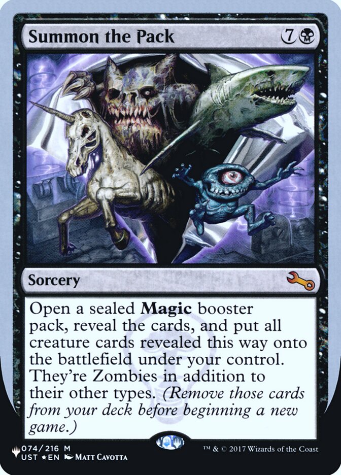 Summon the Pack (Unfinity Foil Edition) [The List] | Dumpster Cat Games