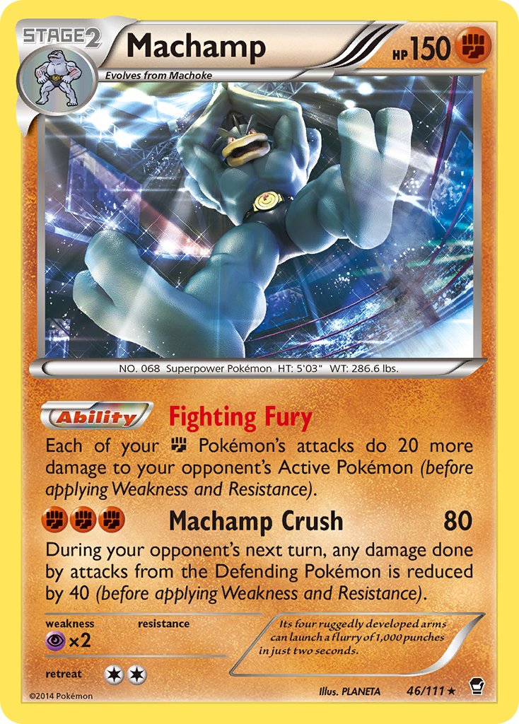 Machamp (46/111) (Cosmos Holo) (Blister Exclusive) [XY: Furious Fists] | Dumpster Cat Games