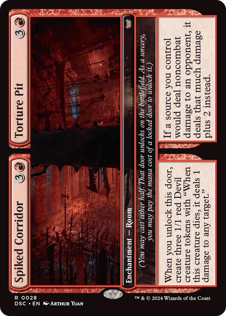 Spiked Corridor // Torture Pit [Duskmourn: House of Horror Commander] | Dumpster Cat Games