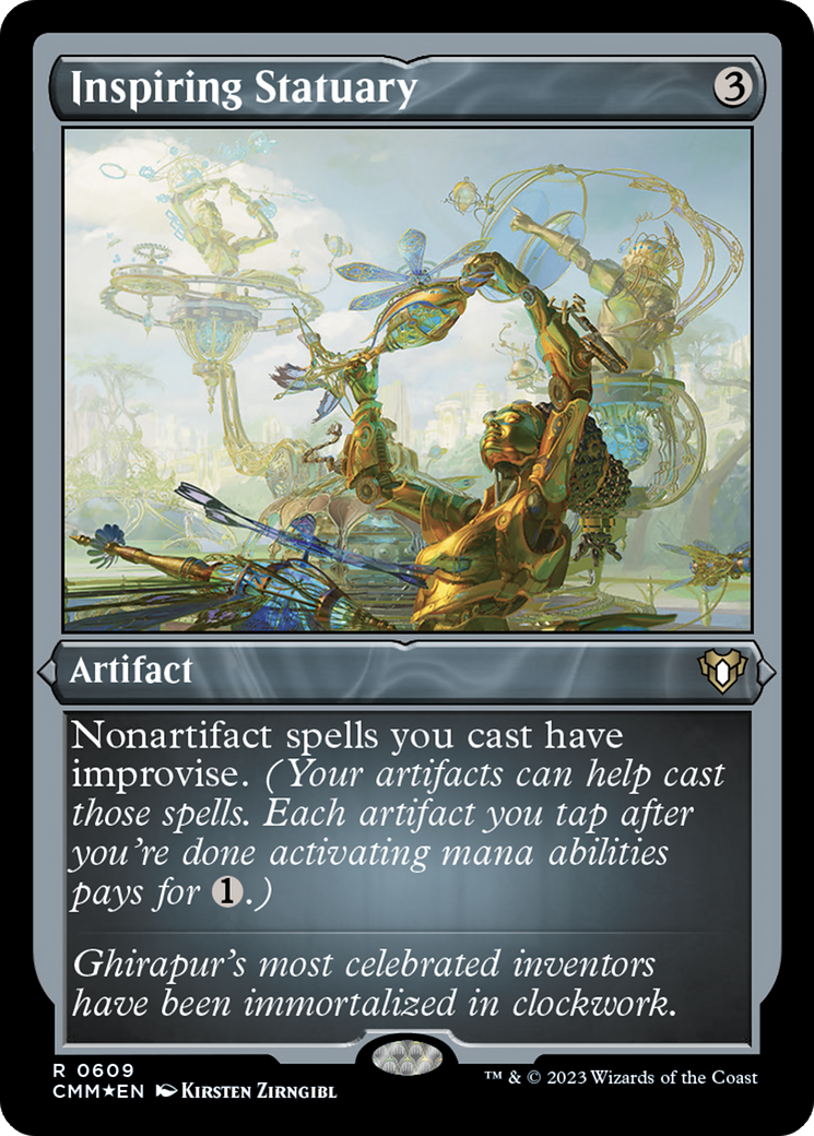 Inspiring Statuary (Foil Etched) [Commander Masters] | Dumpster Cat Games