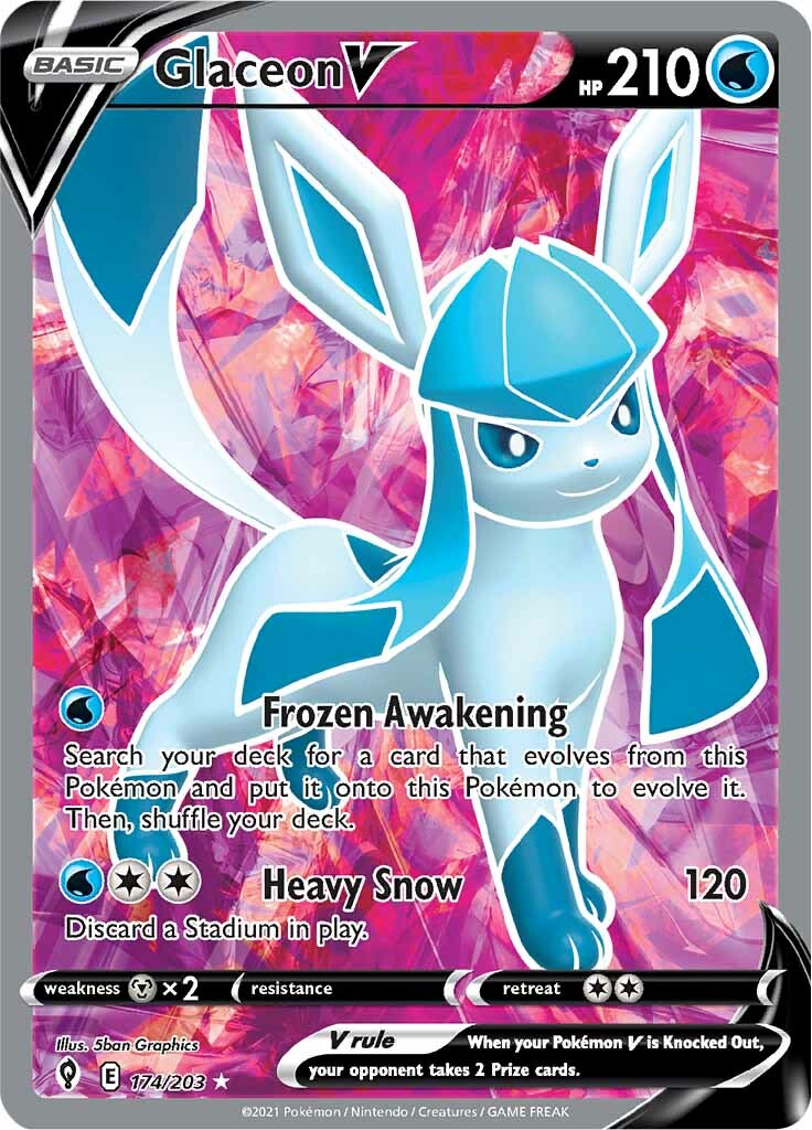 Glaceon V (174/203) [Sword & Shield: Evolving Skies] | Dumpster Cat Games