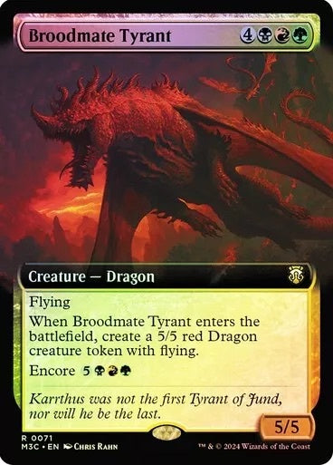 Broodmate Tyrant (Extended Art) (Ripple Foil) [Modern Horizons 3 Commander] | Dumpster Cat Games