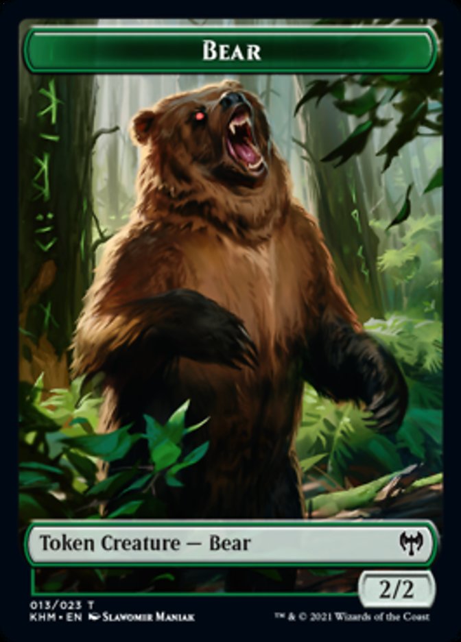 Bear Token [Kaldheim Tokens] | Dumpster Cat Games