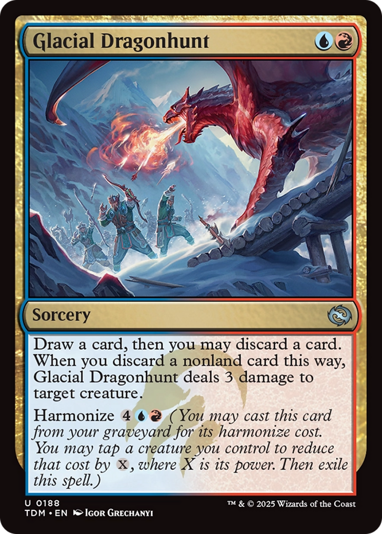 Glacial Dragonhunt [Tarkir: Dragonstorm] | Dumpster Cat Games