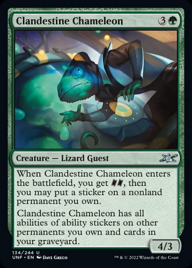 Clandestine Chameleon [Unfinity] | Dumpster Cat Games